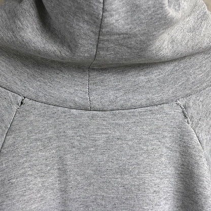 CHROME HEARTS Old English Scroll Label Hoodie Gray Size