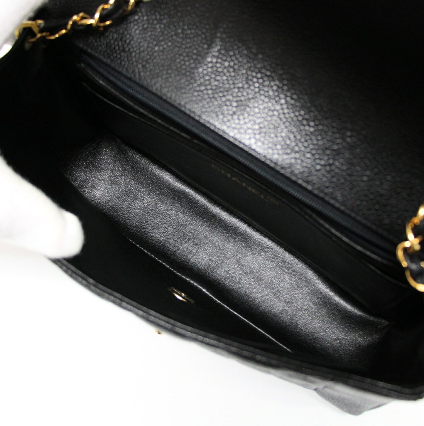 CHANEL Diana 25 Matelasse Caviar Bag Black Size ONE SIZE