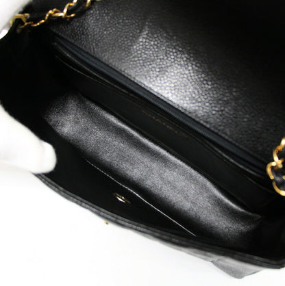 CHANEL Diana 25 Matelasse Caviar Bag Black Size ONE SIZE
