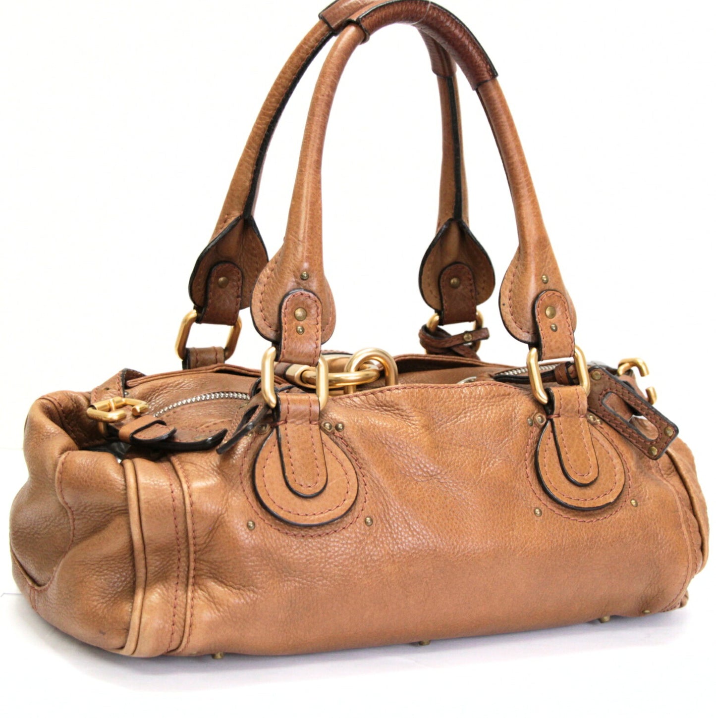 Chloe Paddington Leather Handbag Brown Size ONE SIZE