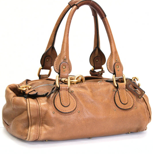 Chloe Paddington Leather Handbag Brown Size ONE SIZE
