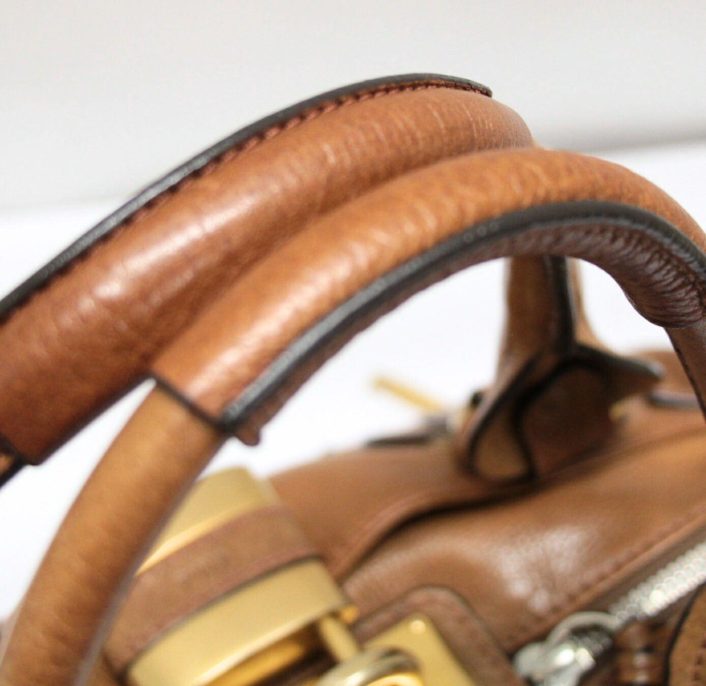Chloe Paddington Leather Handbag Brown Size ONE SIZE