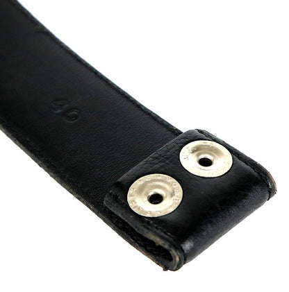 CHROME HEARTS 1.5 Leather Belt Strap Black Size 40