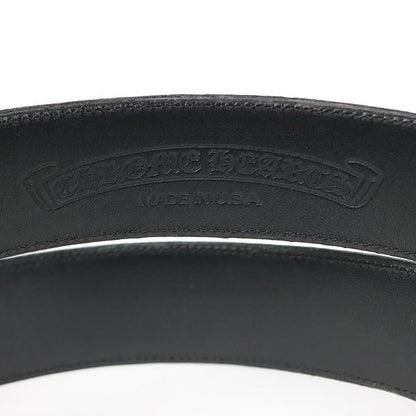 CHROME HEARTS 1.5 Leather Belt Strap Black Size 40