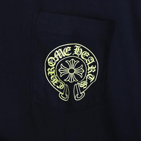 CHROME HEARTS CH Horseshoe Print T-Shirt Black/Yellow Size L