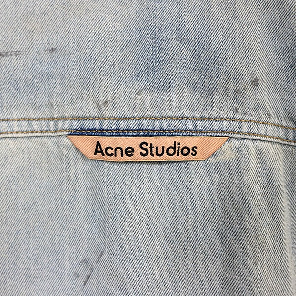 Acne Studios Vintage Washed Denim Long Shirt Blue Size M