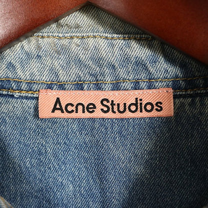 Acne Studios Vintage Washed Denim Long Shirt Blue Size M