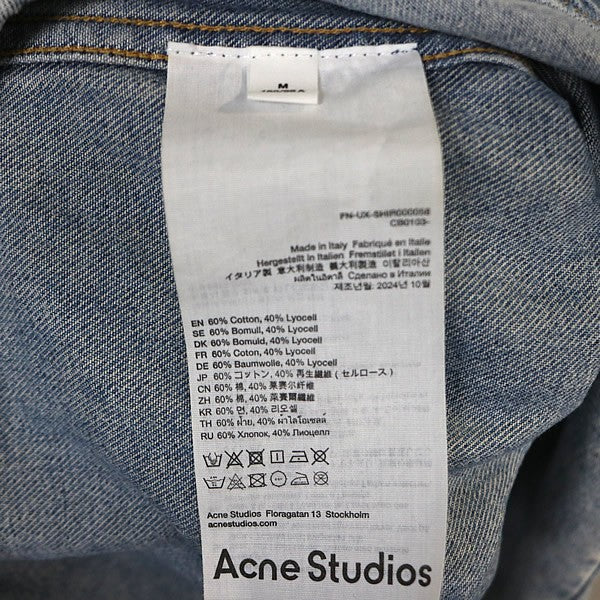 Acne Studios Vintage Washed Denim Long Shirt Blue Size M