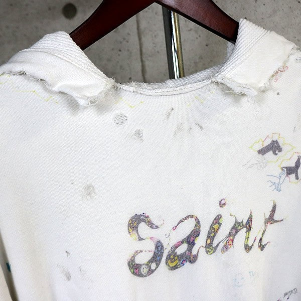 SAINT MICHAEL COCO Double Face Hoodie White Size L