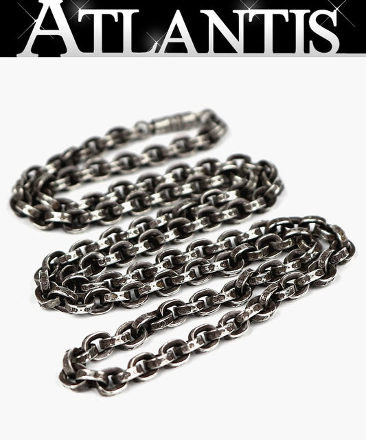 CHROME HEARTS Paper Chain 24" Silver Necklace Size ONE SIZE