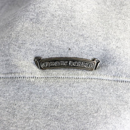 CHROME HEARTS Y NOT Cemetery Cross Patch Hoodie Gray Size M