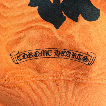 CHROME HEARTS Vine Dagger Print Sweatshirt Orange Size M