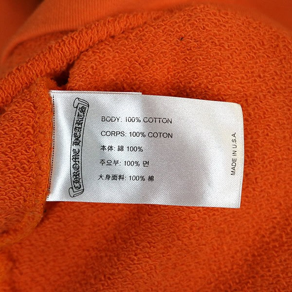CHROME HEARTS Vine Dagger Print Sweatshirt Orange Size M