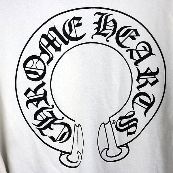 CHROME HEARTS Floral Cross Horseshoe Hoodie White Size XL