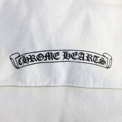 CHROME HEARTS Floral Cross Horseshoe Hoodie White Size XL