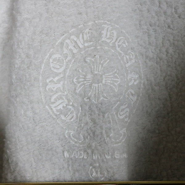 CHROME HEARTS Floral Cross Horseshoe Hoodie White Size XL