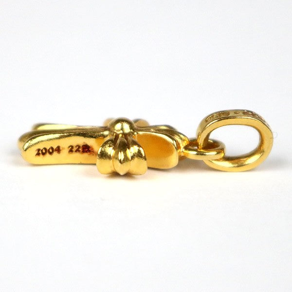CHROME HEARTS 22K Baby Fat Cross Charm Gold Size ONE SIZE