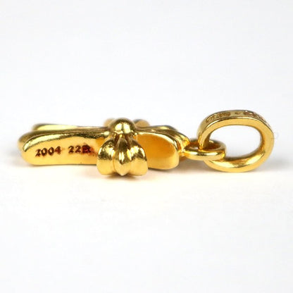 CHROME HEARTS 22K Baby Fat Cross Charm Gold Size ONE SIZE