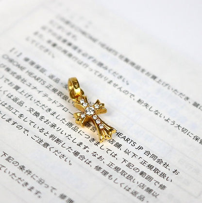 CHROME HEARTS 22K Baby Fat Cross Charm Gold Size ONE SIZE