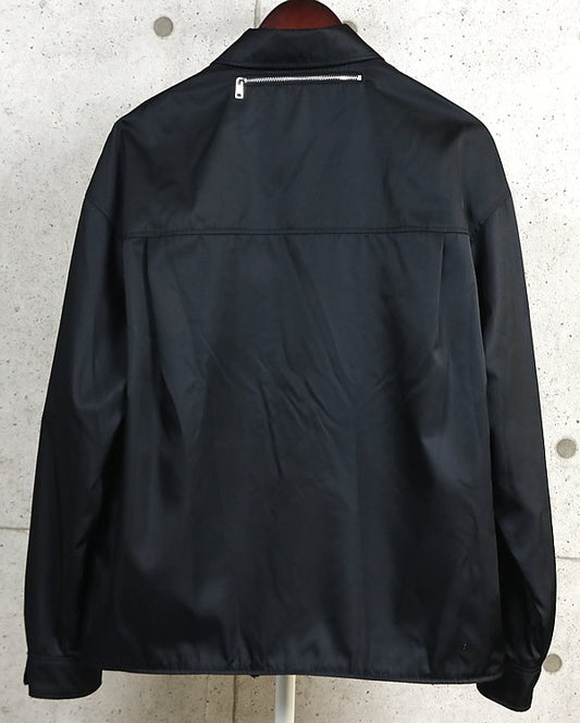 PRADA Triangle Plate Nylon Zip Jacket Black Size S