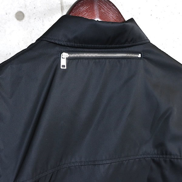 PRADA Triangle Plate Nylon Zip Jacket Black Size S