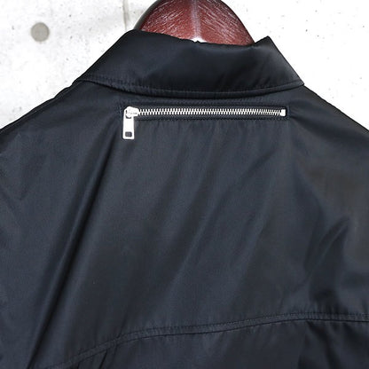 PRADA Triangle Plate Nylon Zip Jacket Black Size S