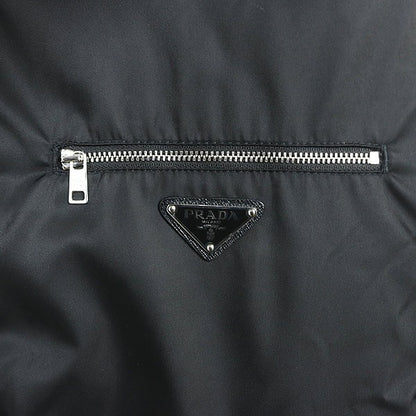 PRADA Triangle Plate Nylon Zip Jacket Black Size S