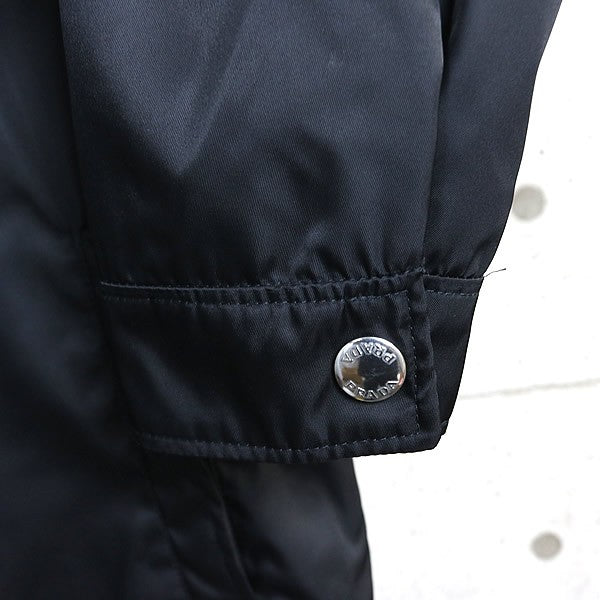 PRADA Triangle Plate Nylon Zip Jacket Black Size S
