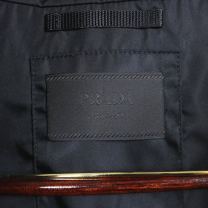 PRADA Triangle Plate Nylon Zip Jacket Black Size S