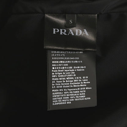 PRADA Triangle Plate Nylon Zip Jacket Black Size S
