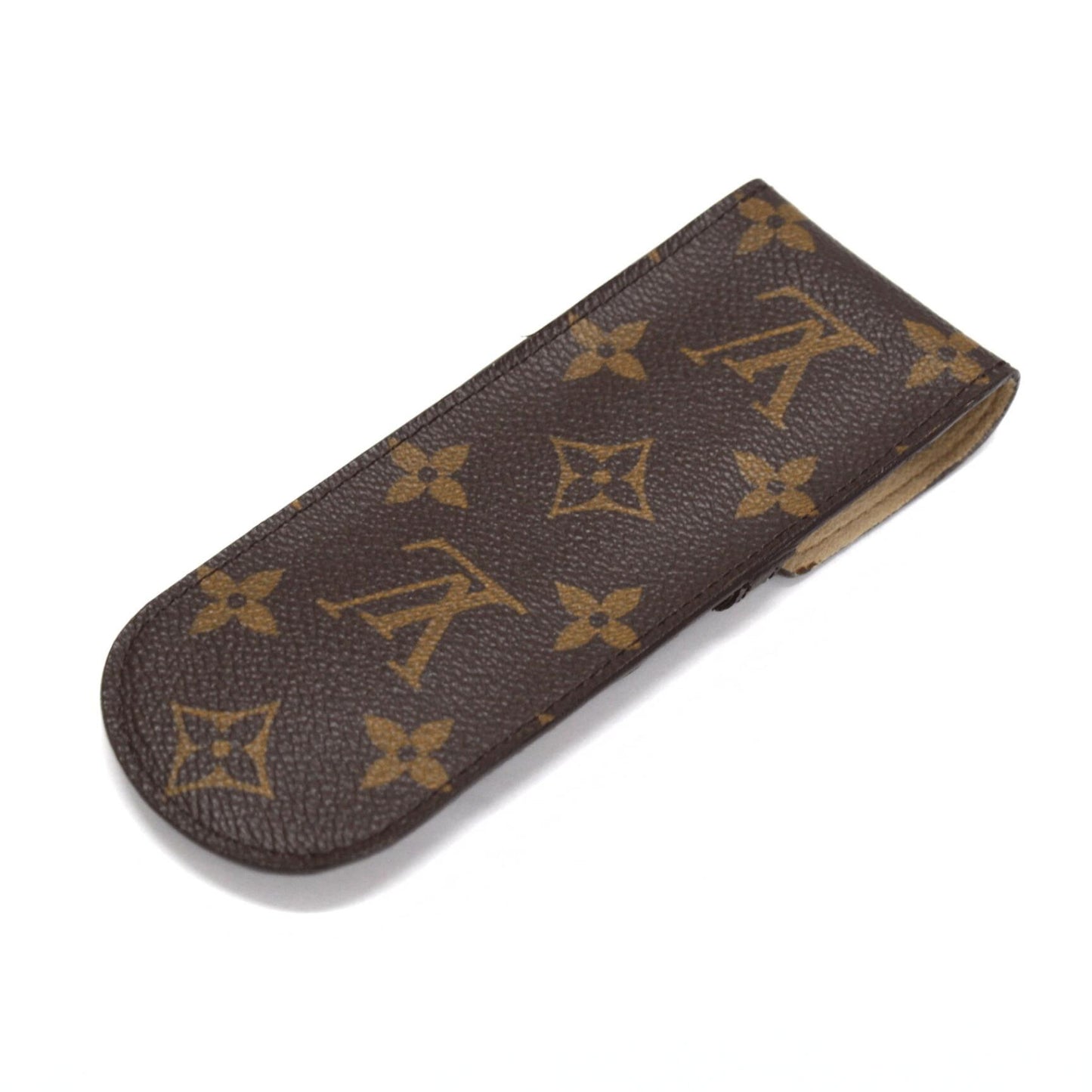 Louis Vuitton Monogram Etui Stylo Pen Case Brown