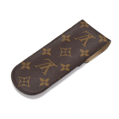 Louis Vuitton Monogram Etui Stylo Pen Case Brown