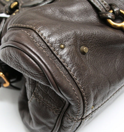 Chloe Paddington Leather Handbag Dark Brown Size ONE SIZE
