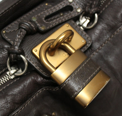 Chloe Paddington Leather Handbag Dark Brown Size ONE SIZE