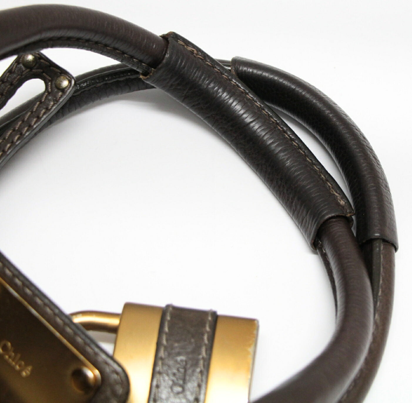 Chloe Paddington Leather Handbag Dark Brown Size ONE SIZE