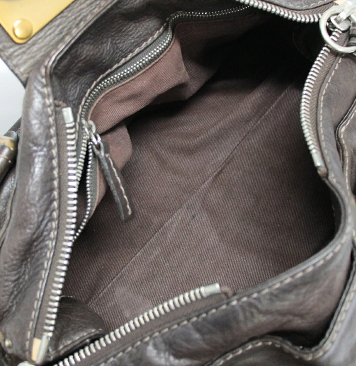 Chloe Paddington Leather Handbag Dark Brown Size ONE SIZE