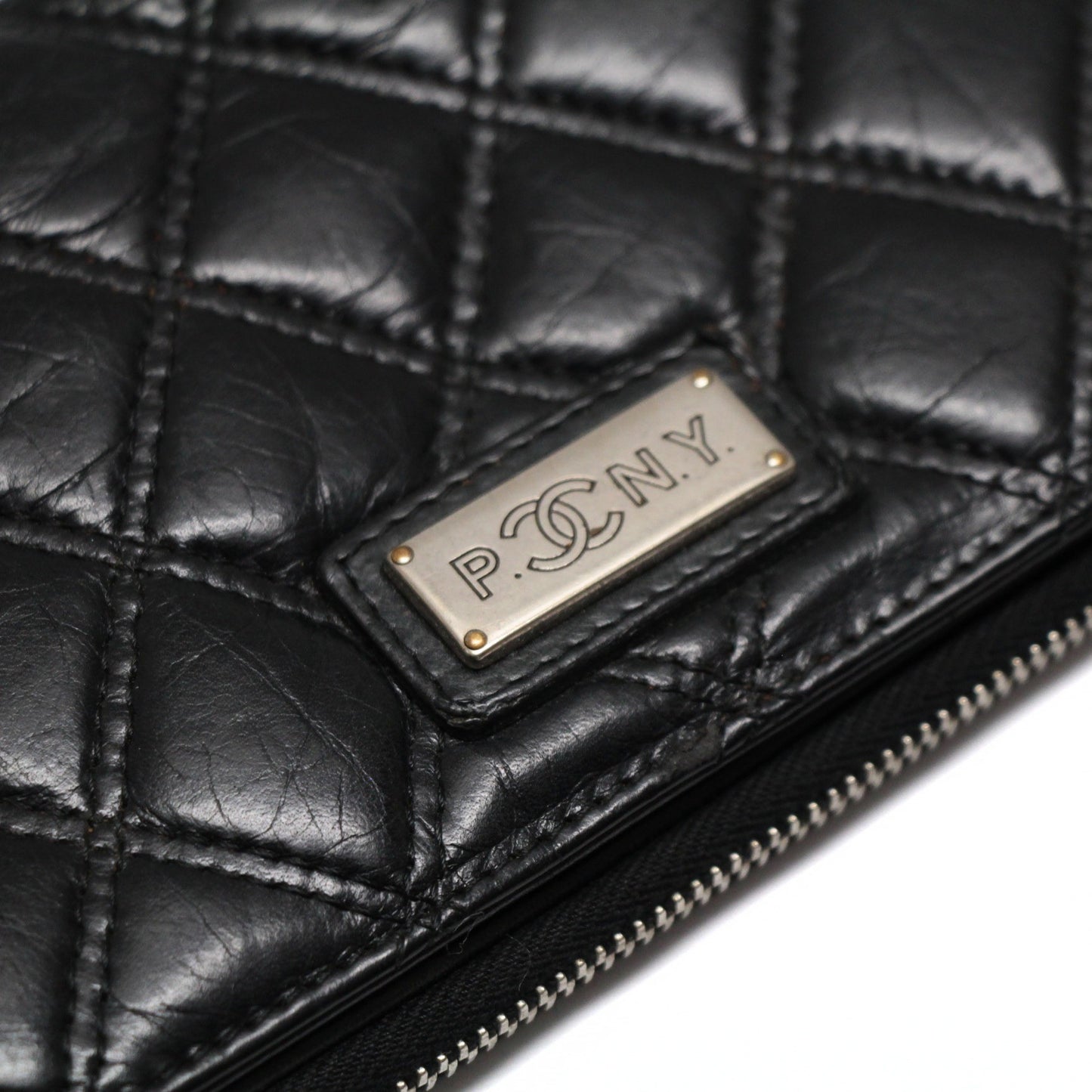 CHANEL Paris New York Matelasse Zip Wallet Size ONE SIZE