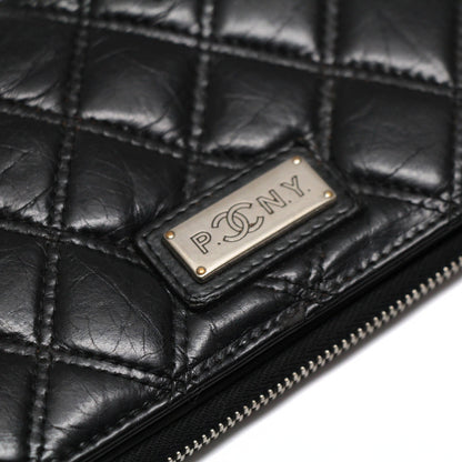 CHANEL Paris New York Matelasse Zip Wallet Size ONE SIZE
