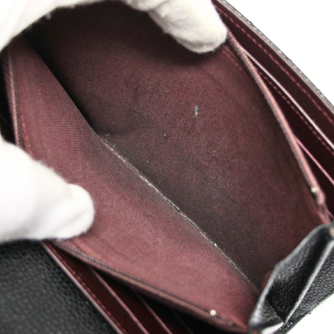 CHANEL Matelasse Caviar Skin Wallet Black Size ONE SIZE