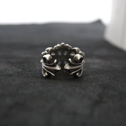 Chrome Hearts DBL FLRL CRS RING
