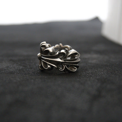 Chrome Hearts DBL FLRL CRS RING