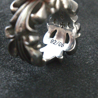 Chrome Hearts DBL FLRL CRS RING
