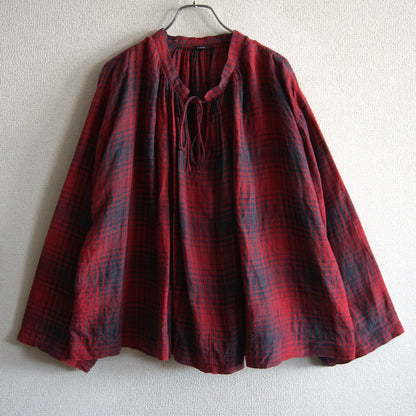 45R Linen Buffalo Check Blouse Size 0