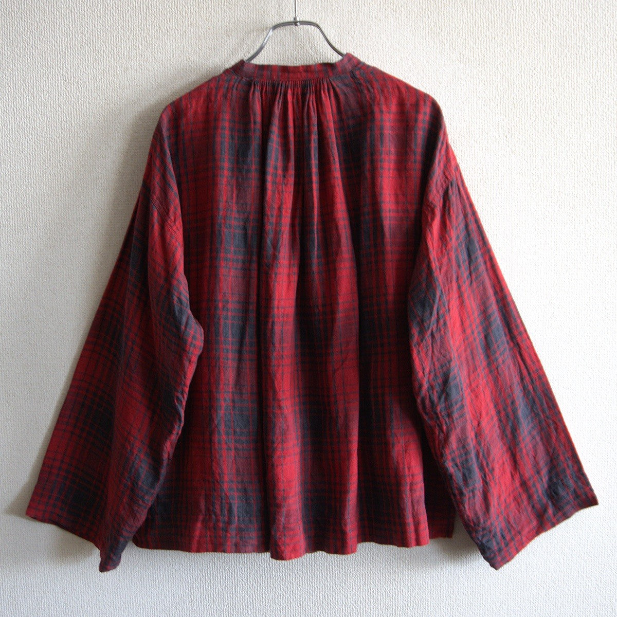 45R Linen Buffalo Check Blouse Size 0
