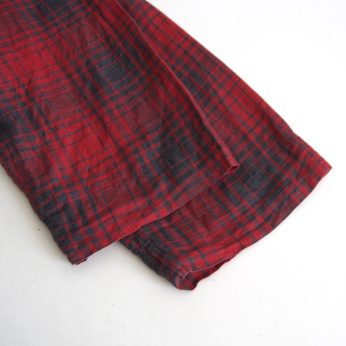 45R Linen Buffalo Check Blouse Size 0