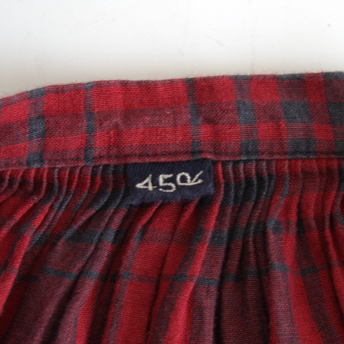 45R Linen Buffalo Check Blouse Size 0