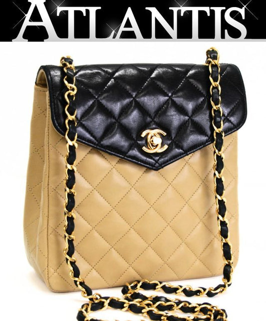 CHANEL Vintage Bicolor Matelasse Chain Bag Size ONE SIZE