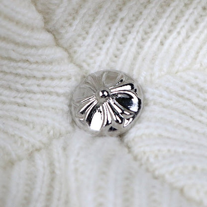 CHROME HEARTS Big Daddy Cashmere Knit Beanie White