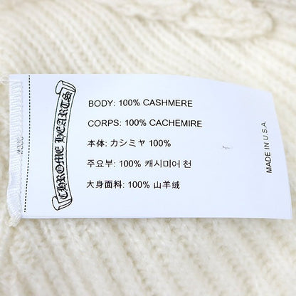 CHROME HEARTS Big Daddy Cashmere Knit Beanie White