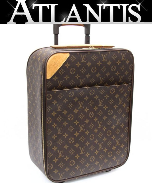 LOUIS VUITTON Monogram Pegase 45 Luggage Brown Bag Size ONE SIZE